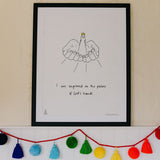 'I am Engraved on the Palms of God's Hands' Girl's Poster