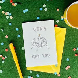 God's Got You Card - Greetings Card