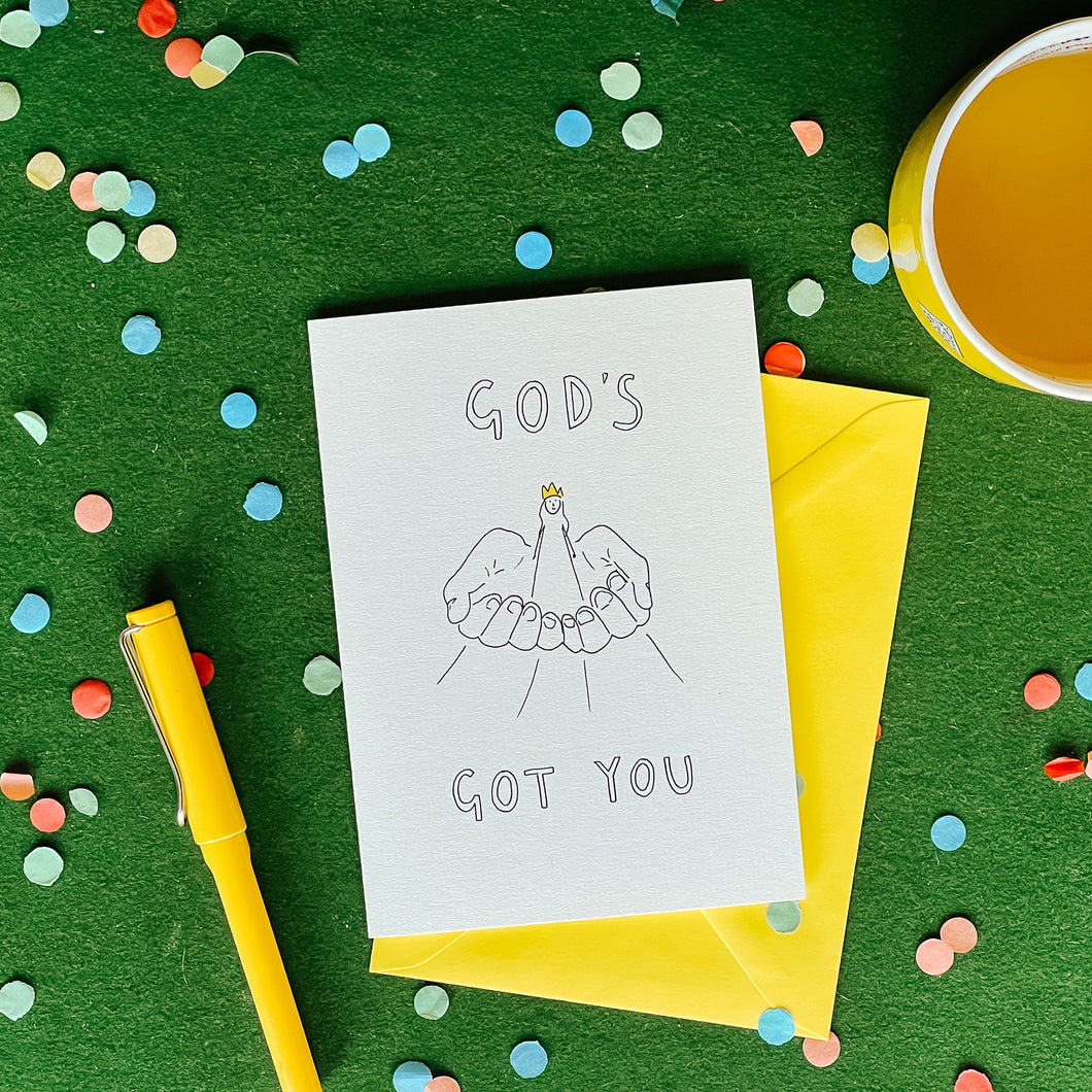 God's Got You Card - Greetings Card