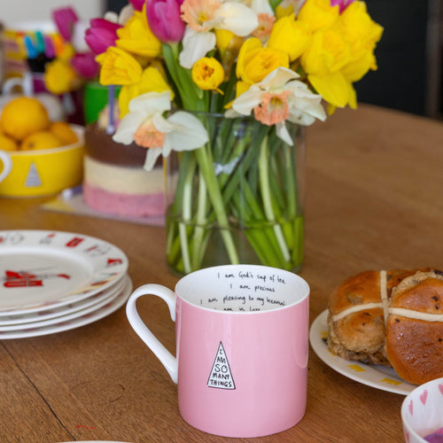 Pink 'Loved' Mug