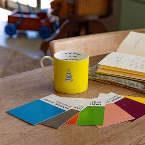 Yellow 'Joy' Mug