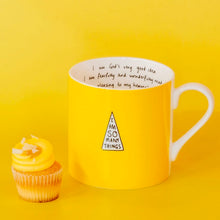 Yellow 'Joy' Mug