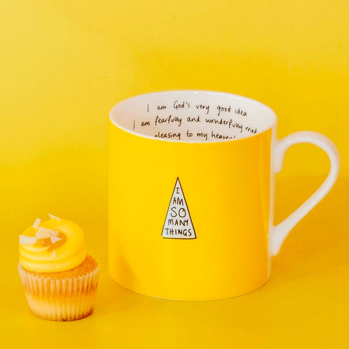 Yellow 'Joy' Mug