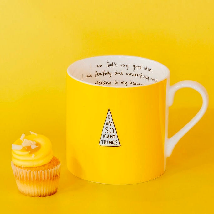 Yellow 'Joy' Mug