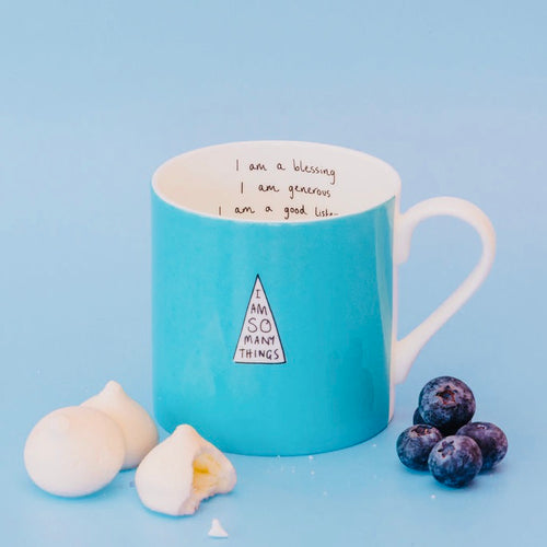 Blue 'Blessings' Mug