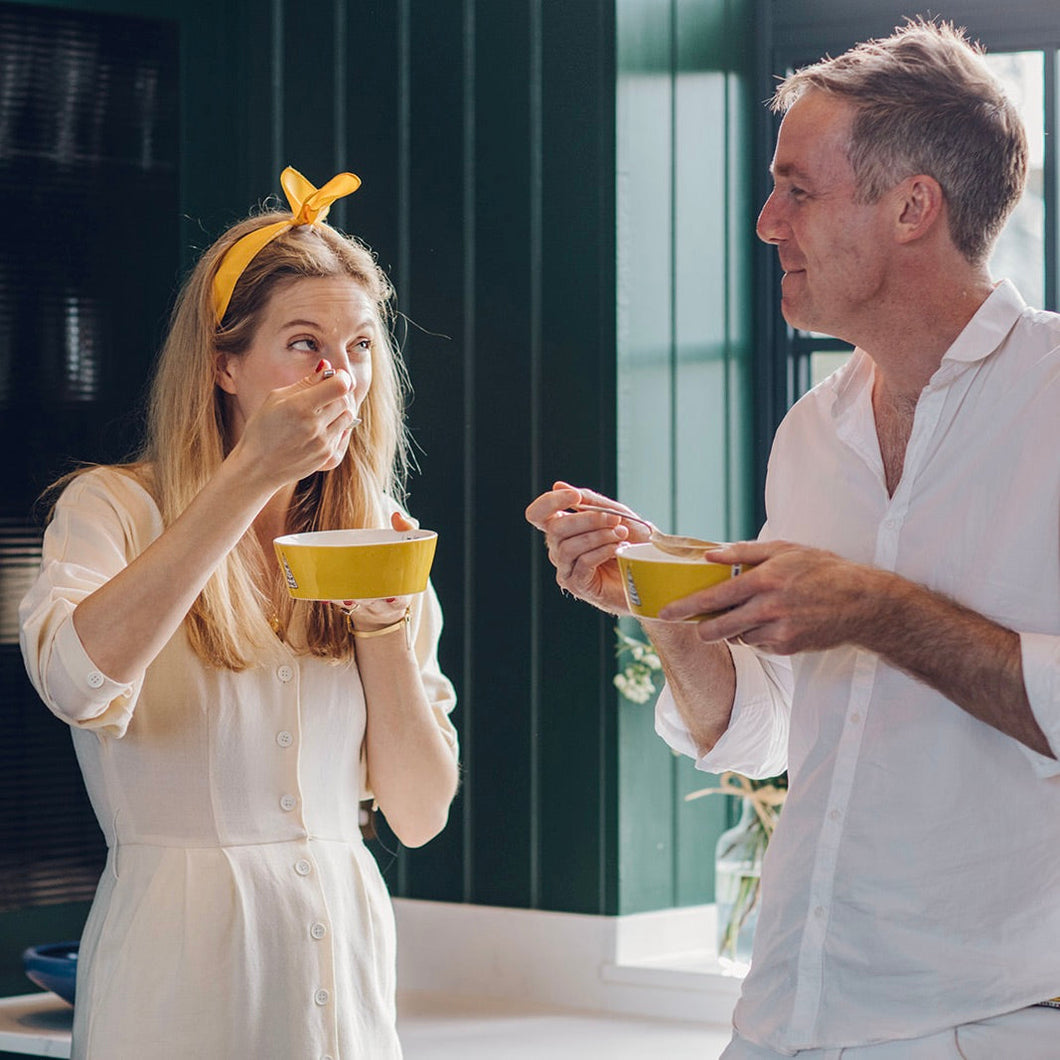 Set Of Two Yellow Bowls