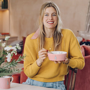 Set Of Two Pink Bowls