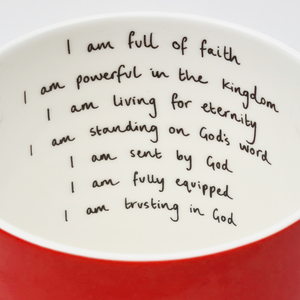 Red & Red Striped Limited Edition 'Great Faith' Mug Set