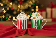 Red & Green Striped Limited Edition Christmas Mug Set