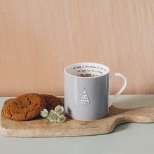 Grey 'Strong' Christian Mug Set of 2