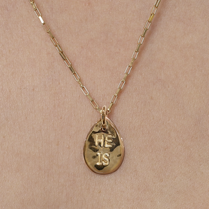 I AM, HE IS - 18ct Gold Plated Seed Necklace