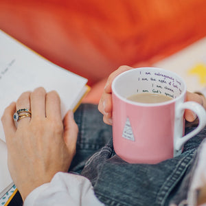 Pink 'Loved' Mug