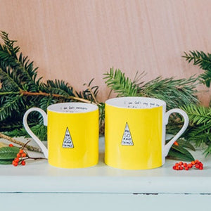 NEW Coffee and Tea Yellow Mug Set