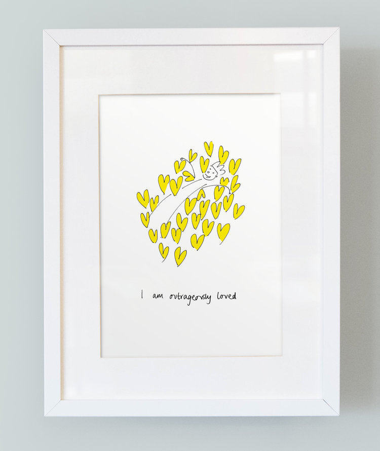 'I am outrageously loved' Unframed Boy's Print