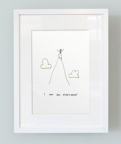 'I am an overcomer' Unframed Print