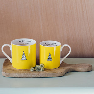 NEW Coffee and Tea Yellow Mug Set